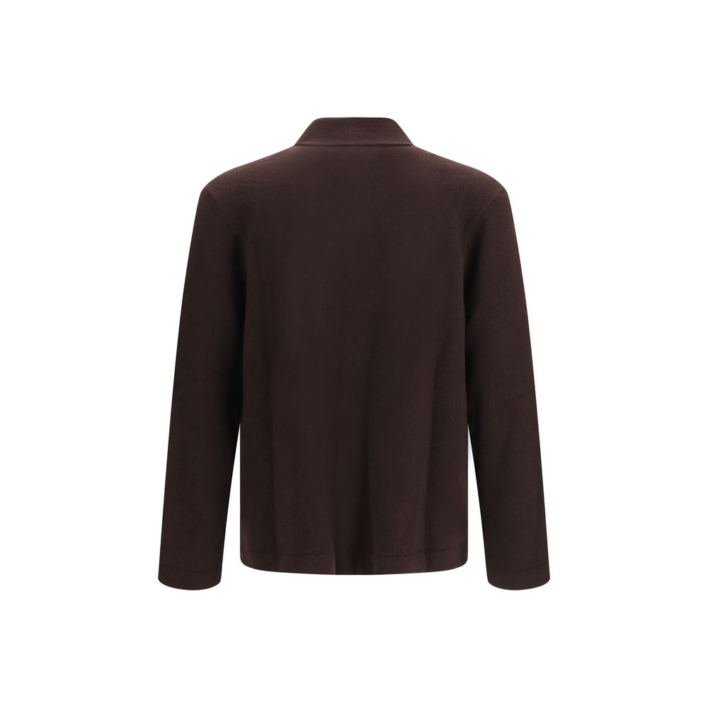 Sweater by Umit Benan for men in cashmere & silk brown & pearl features an polished silhouette, showcasing refined and a sophisticated for a truly polished finish.