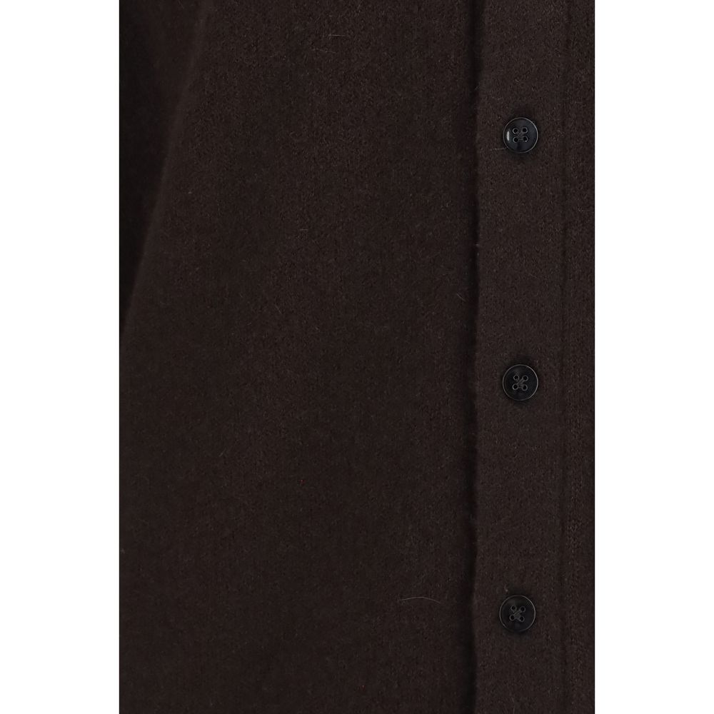 Sweater by Umit Benan for men in cashmere & silk brown & pearl showcases a discreet silhouette, finished with a discreet and for a discreet look.