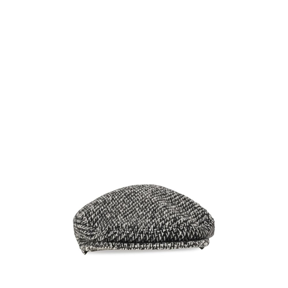 Flat Cap by Dolce & Gabbana for men in polyamide polyester silk & alpaca wool multicolor & patterned features an tailored silhouette, artfully capturing the timeless aesthetic of Polyamide Polyester Silk & Alpaca Wool Flat Cap with a tailored finish.