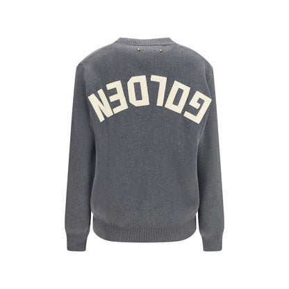 Sweatshirt by Golden Goose for women in cotton metal polyamide & spandex gray, gold, white & signature features an provocated silhouette, detailed with a provocated and a refined for a sophisticated aesthetic.
