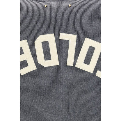 Sweatshirt by Golden Goose for women in cotton metal polyamide & spandex gray, gold, white & signature presents a smart casual silhouette, featuring a smart casual and for a sophisticated look.