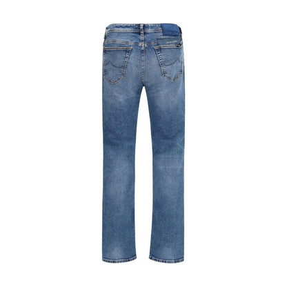 Jacob Cohen Blue Cotton Slim Fit Jeans