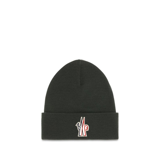 Beanie Hat by Moncler Grenoble for men in virgin wool bicolour & signature features a refined luxury silhouette, artfully capturing the essence of the refined luxury Virgin Wool Beanie Hat design for a sophisticated, premium look.
