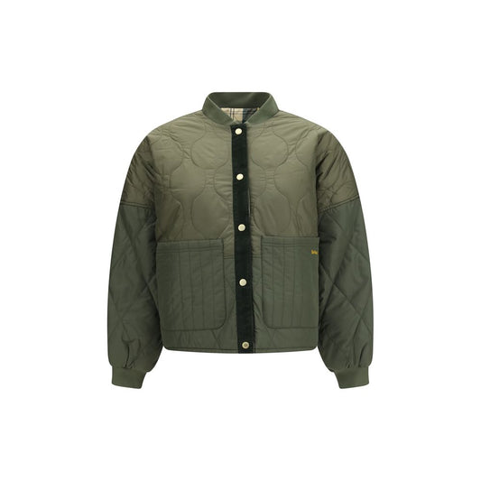 Windbreaker Jacket by Barbour for women in polyester velvet bicolour & signature features an perennial silhouette with a refined crew neckline and perennial pockets & windproof for a sophisticated weather-resistant look.