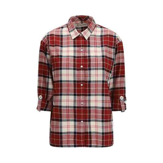 Shirt by Barbour for women in cotton red & patterned presents a discerning silhouette, showcasing a sophisticated and long-sleeve for a truly discerning finish.
