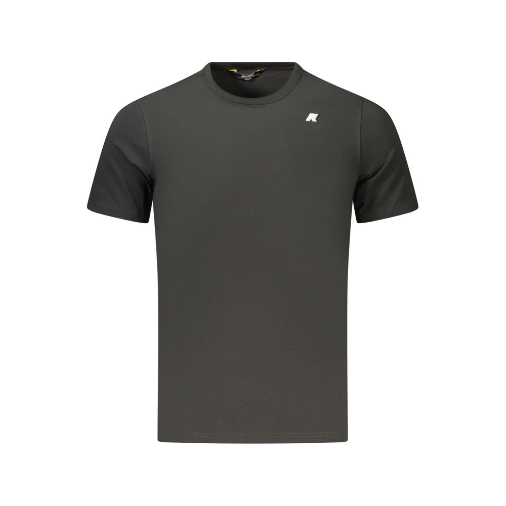 T-Shirt by K-WAY for men in stretch cotton black features an edgy silhouette, meticulously detailed with a sophisticated and crew neckline for a truly edgy finish.