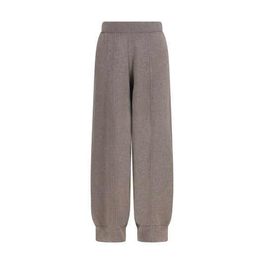 Casual Pants by Fabiana Filippi for women in cashmere silk & wool gray features a refined silhouette with a refined straight-leg & regular-fit, defined by a mid rise and a refined long for a refined finish.
