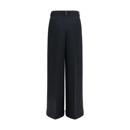 Fabiana Filippi Black Acetate Casual Pants
