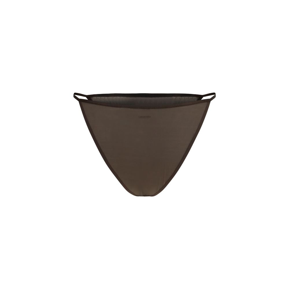 Thongs from Calvin Klein for women in stretch cotton & nylon brown & print features an magnificent design from the Women's Low Rise Stretch Cotton & Nylon Thongs collection, highlighting a magnificent cut for a sleek look.