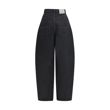 Balenciaga Black Cotton Casual Pants