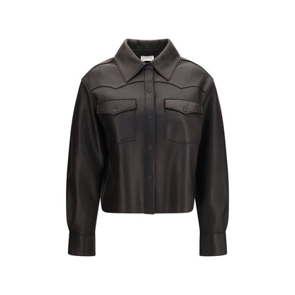 P.A.R.O.S.H. Black Lamb Leather Leather Jacket