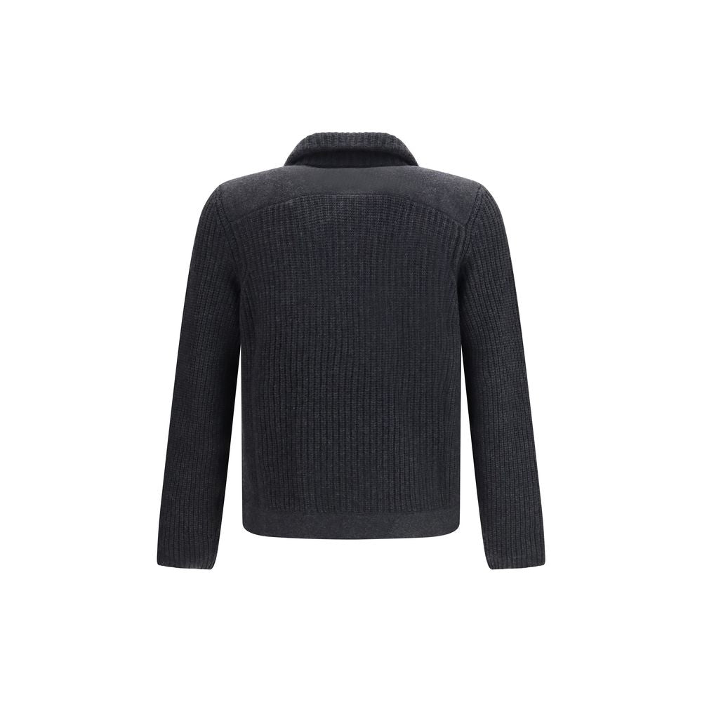 Brunello Cucinelli Men's Regular Fit Cashmere Cardigan - Gray