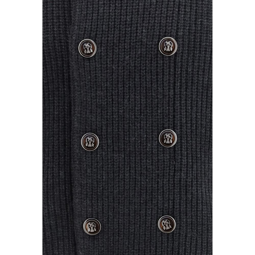 Brunello Cucinelli Men's Regular Fit Cashmere Cardigan - Gray