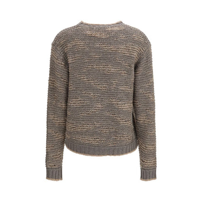 Sweatshirt by Fabiana Filippi for women in cashmere silk wool & polyester gray showcases a slouchy chic silhouette, artfully detailed with a slouchy chic and for a slouchy chic finish.