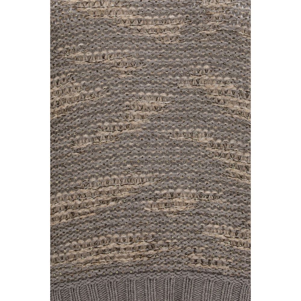 Sweatshirt by Fabiana Filippi for women in cashmere silk wool & polyester gray features an magnificent silhouette, showcasing a sophisticated and detail for a truly magnificent finish.