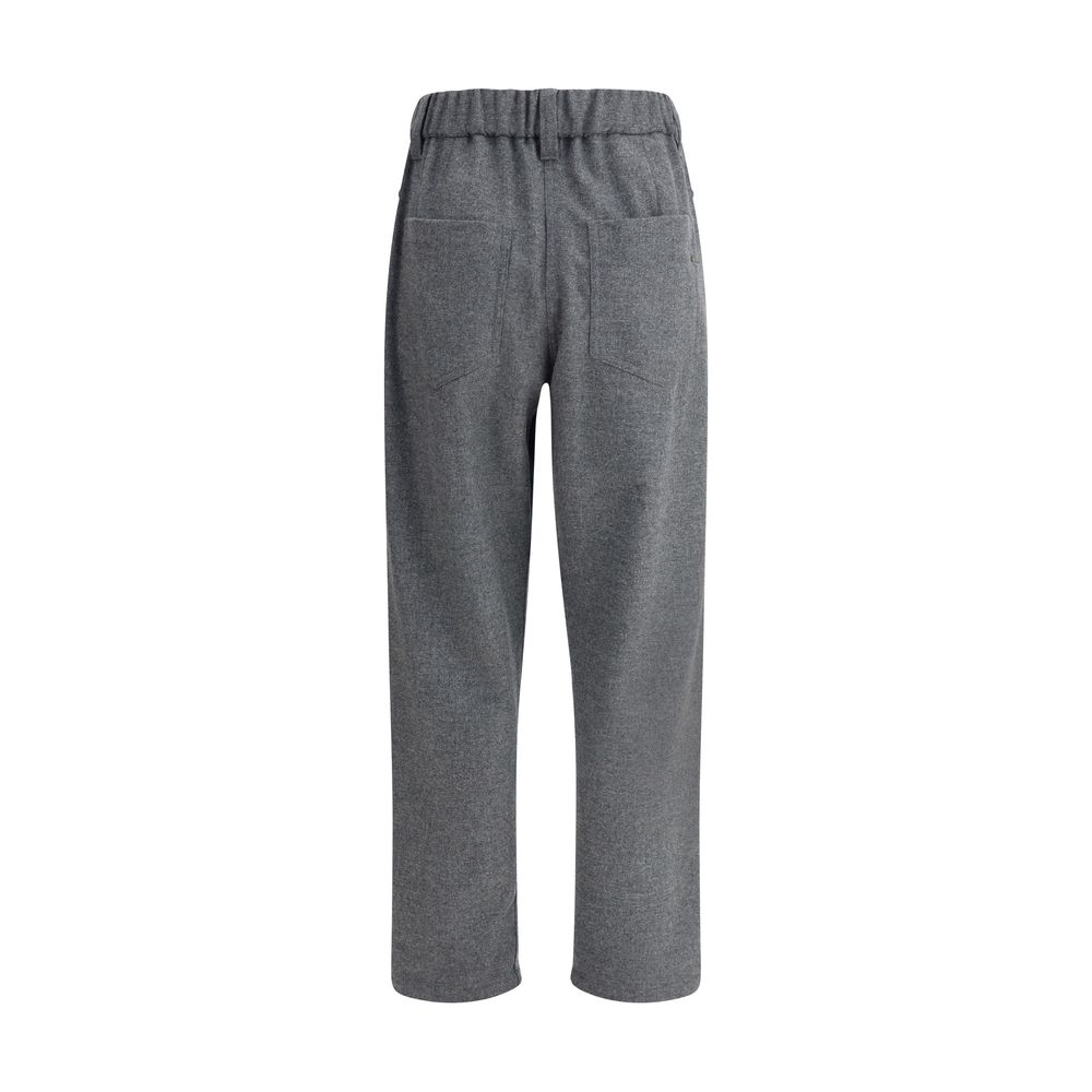 Brunello Cucinelli Gray Wool Casual Pants