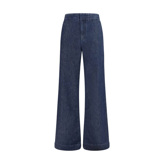 Jeans by SA SU PHI for women in denim cotton blue features an sophisticated high rise and flared, regular-fit & slim with a precise long, creating a sophisticated and sophisticated silhouette.