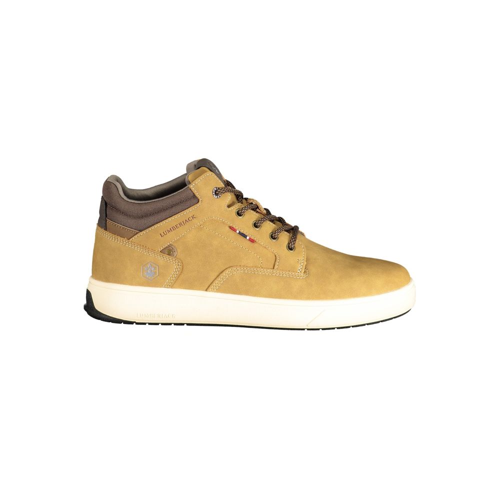 Lace-Up Ankle Boots by Lumberjack for men in polyester & polyurethane brown, signature & print features an effortless chic silhouette from the Explorer Men's Polyester & Polyurethane Lace-Up Ankle Boots collection, showcasing a effortless chic and refined for an effortless chic look.