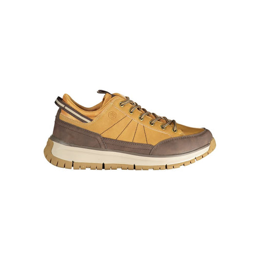 Athletic Sneakers by Lumberjack for men in polyester & polyurethane brown & print features an effortless chic silhouette, showcasing the signature athletic style of the Track Men's Athletic Polyester & Polyurethane Sneakers collection with a truly effortless chic finish.