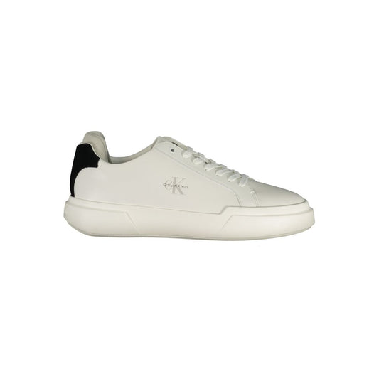 Athletic Sneakers by Calvin Klein for men in polyester polyurethane leather black, white & print showcases an impeccable silhouette, defined by an impeccable athletic style design that perfectly captures the essence of the Men's Athletic Polyester Polyurethane Leather Sneakers.