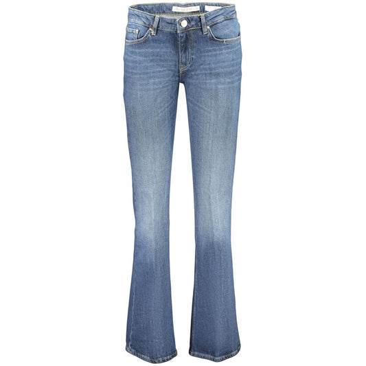Jeans by Guess Jeans for women in cotton denim lyocell & spandex blue presents a tailored silhouette, showcasing a tailored slim and long cut with a refined low rise for a truly tailored aesthetic.