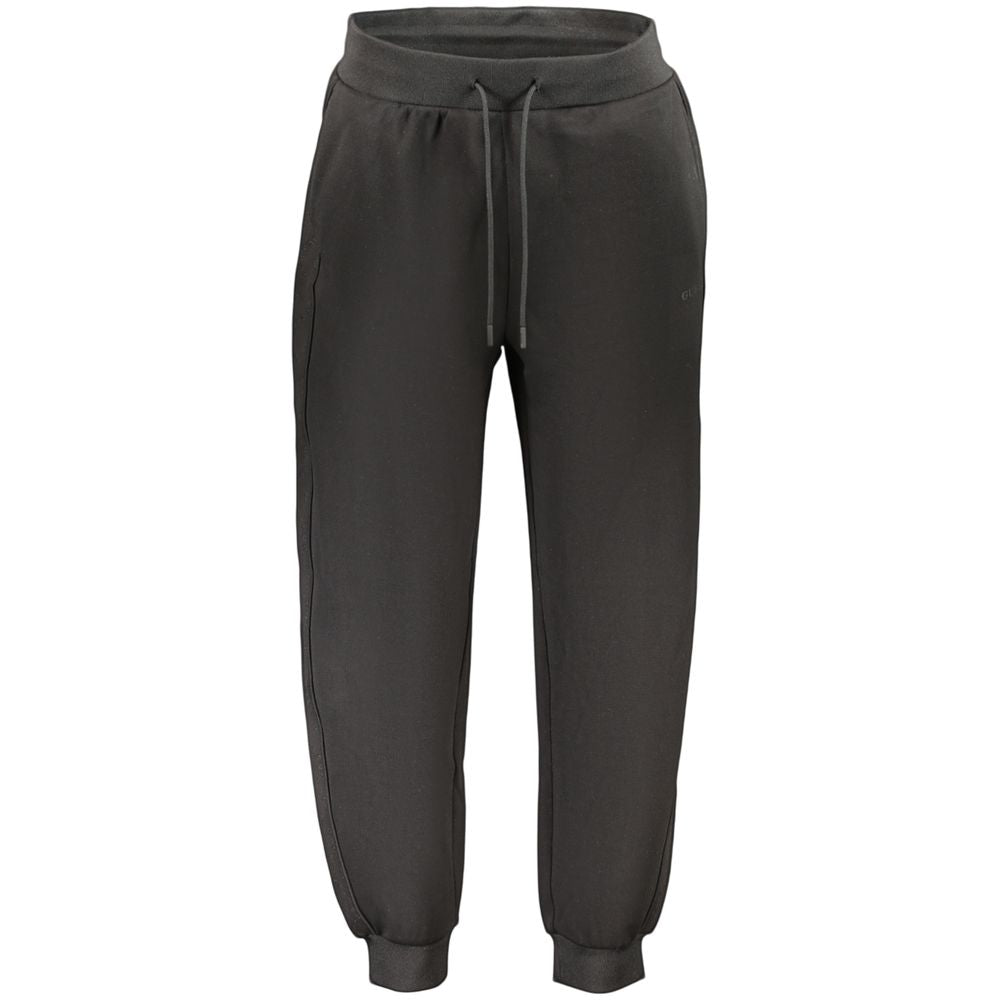 Joggers by Guess Jeans for women in lace lyocell polyester & spandex black & signature features an sartorial and long with a cut for a sartorial finish.