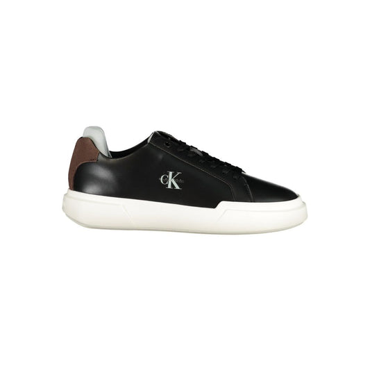 Athletic Sneakers Calvin Klein men polyester polyurethane leather black, brown, light-blue & print featuring a avant-garde Men's Athletic Polyester Polyurethane Leather Sneakers design with a avant-garde athletic style for a refined finish.