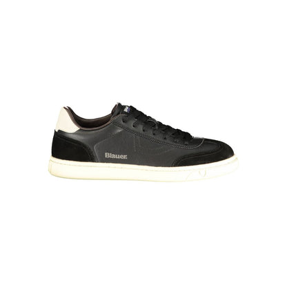 Blauer Black Polyester Athletic Sneakers