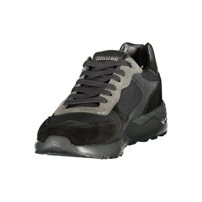 Blauer Black Polyester Athletic Sneakers