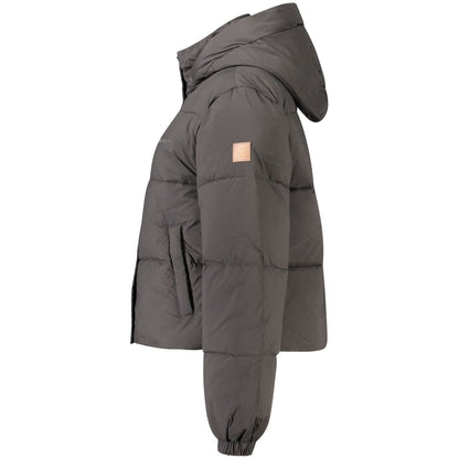 Guess Jeans Black Polyester Full-Length Jacket