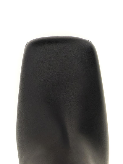 Over-The-Knee Boots by Khaite for women in calfskin leather black & natural showcases a impeccable silhouette as Women's Calfskin Leather Over-The-Knee Boots, artfully defined by a impeccable block-heel and a impeccable square toe style.