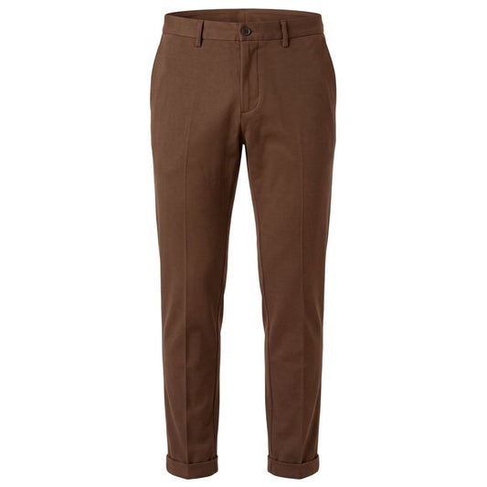 Trousers by Baldinini Trend for men in viscose brown & signature presents a perennial silhouette, meticulously tailored with a cut, long finish, and an elegant .