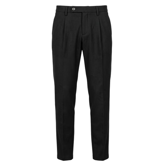 Trousers by Baldinini Trend for men in viscose black presents a smart silhouette, meticulously detailed with a smart , a smart long, and a smart .