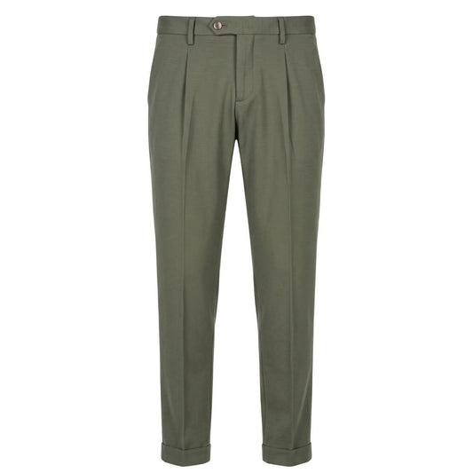 Trousers by Baldinini Trend for men in viscose bicolour & green features a tailored silhouette with a tailored , defined by its long and a sophisticated .