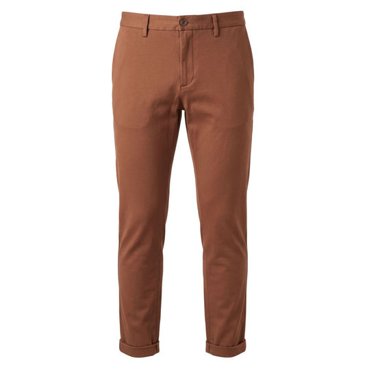 Chinos Pants by Baldinini Trend for men in viscose brown features a modern silhouette, showcasing a modern with a long and for a refined finish.