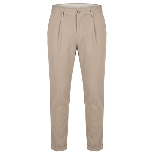 Trousers by Baldinini Trend for men in viscose beige & signature features a tailored silhouette with a tailored , defined by its long and a sophisticated .