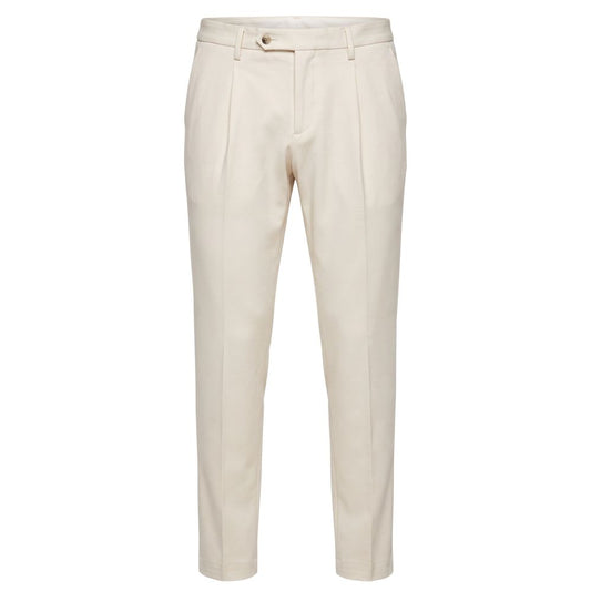 Trousers by Baldinini Trend for men in viscose white & signature features a artisanal silhouette, showcasing a sophisticated with a long and for a artisanal finish.