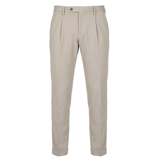 Trousers by Baldinini Trend for men in viscose beige & signature features a tailored silhouette with a tailored , defined by its long and a sophisticated .