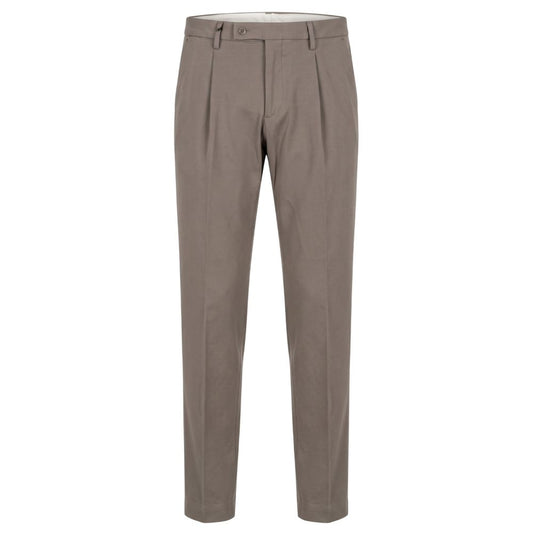 Trousers by Baldinini Trend for men in stretch viscose gray features a sculptural silhouette, showcasing a sculptural and long with a sophisticated for a sculptural finish.