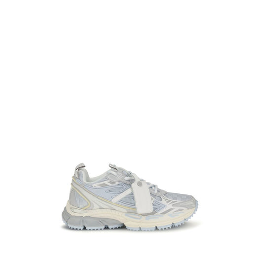 Athletic Sneakers by Off-White for women in textile & mesh gray, white & signature showcases a architectural silhouette, artfully capturing the essence of the Women's Athletic Textile & Mesh Sneakers with its signature architectural athletic style construction.