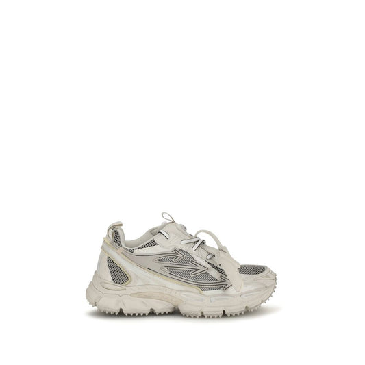 Athletic Sneakers by Off-White for women in polyamide polyurethane & polyester beige, white & signature showcases an impeccable silhouette, defined by an impeccable low-top style design that perfectly captures the essence of the Women's Low Top Polyamide Polyurethane & Polyester Athletic Sneakers.
