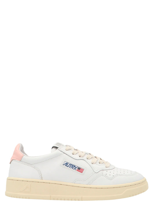 Sneakers by Autry for women in cowhide leather multicolor & pink features an timeless silhouette from the Women's Low Top Cowhide Leather Sneakers collection, showcasing a signature low-top style with an timeless finish.