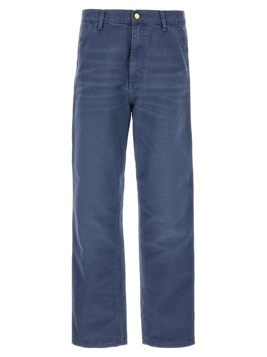 Casual Pants by Carhartt Wip for men in organic cotton blue features a refined silhouette with a refined , defined by a and a refined long for a refined finish.
