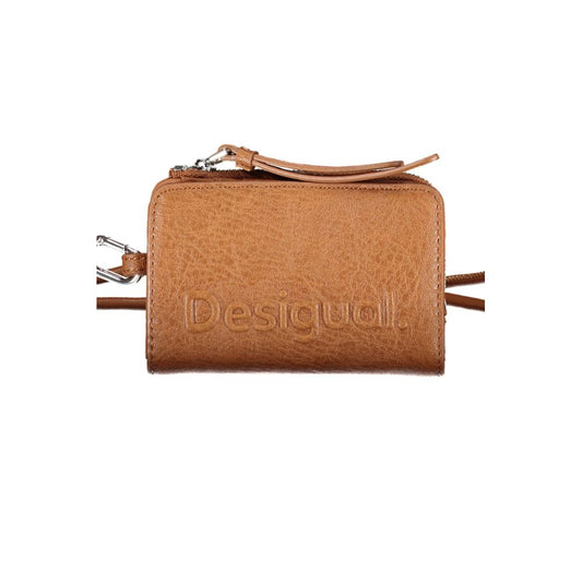 Desigual Polyurethane Cardholder Wallet - Brown
