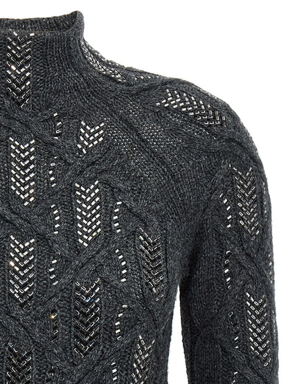 Ermanno Scervino Gray Virgin Wool Cardigan