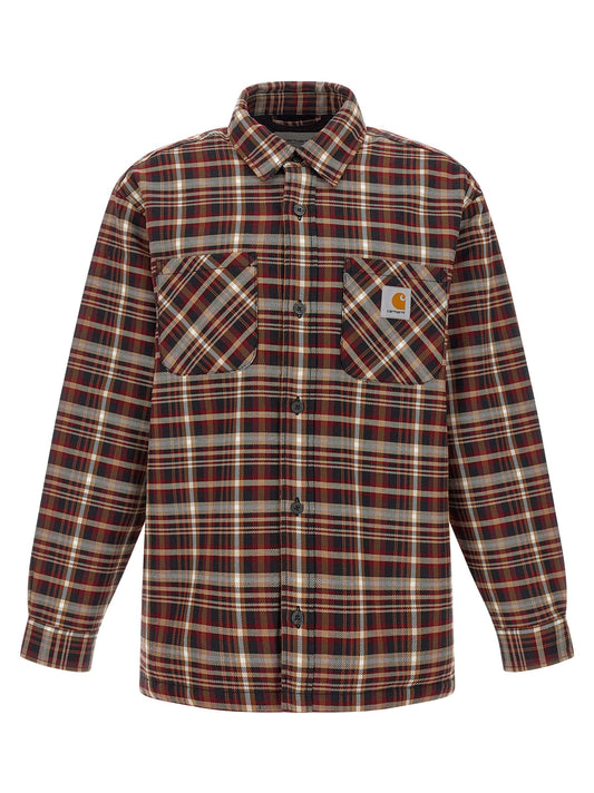 Overshirt by Carhartt Wip for men in polyester cotton nylon twill red & patterned showcases a sublime silhouette, artfully detailed with a sublime and for a sophisticated, sublime finish.