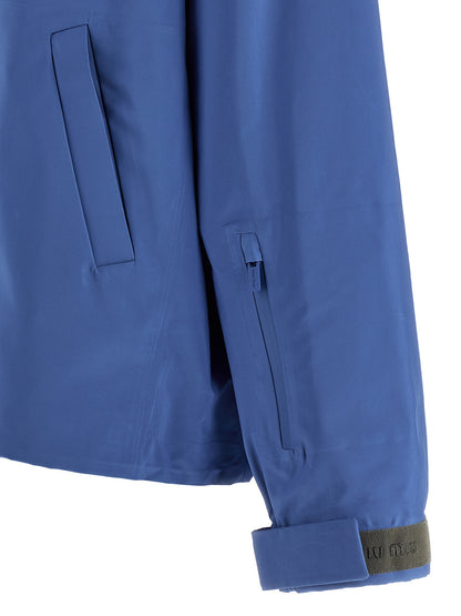 Miu Miu Blue Recycled Polyester Shell Jacket
