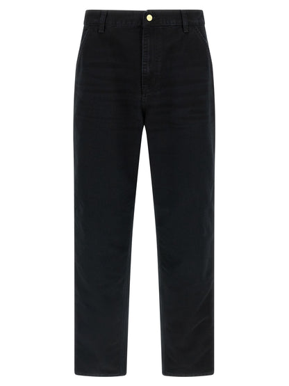 Carhartt Wip Black Organic Cotton Straight-Leg Jeans