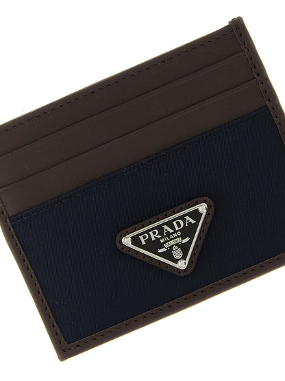 Prada Blue Recycled Polyamide Cardholder