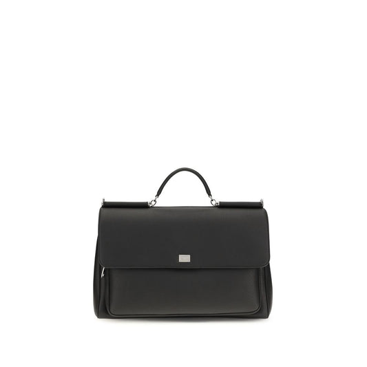Shoulder Box Bag by Dolce & Gabbana for men in bos taurus calf leather & pvc black, silver & signature features a effortless sophistication silhouette, secured by a with ample and versatile shoulder-strap, handle, adjustable-strap & detachable-strap for a effortless sophistication finish.